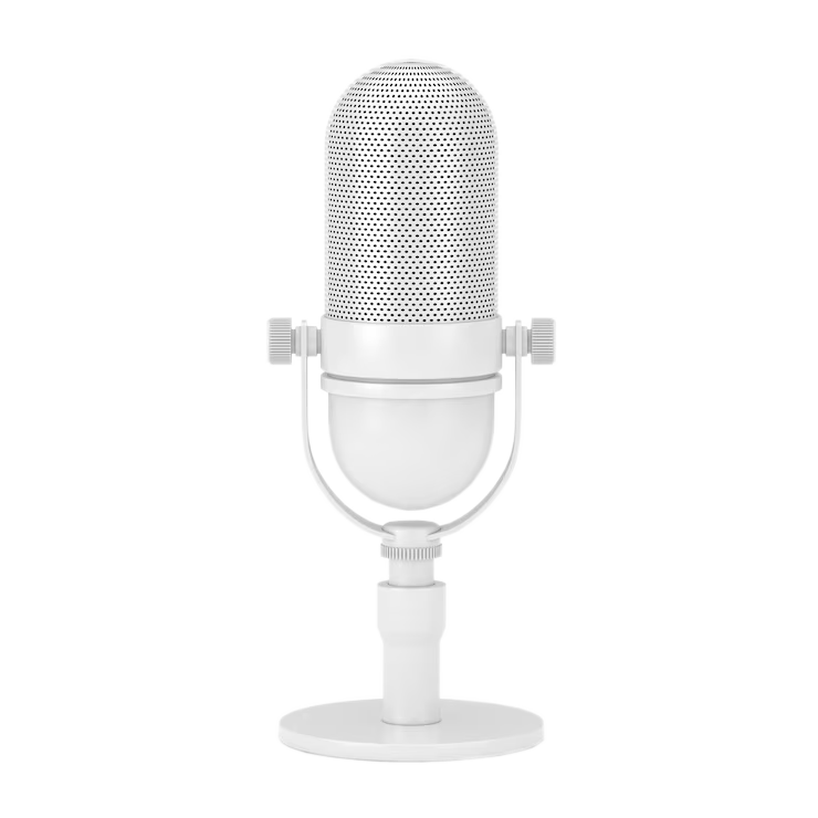 vintage-white-microphone-clay-style-white-background-3d-rendering_476612-8236